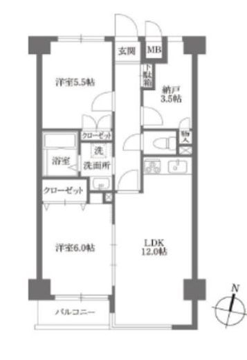 KDXレジデンス鶴見 503 間取り図