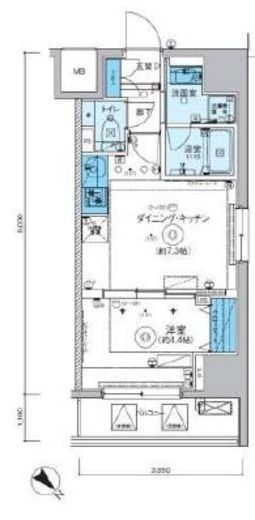 リヴシティ横濱関内弐番館 9階 間取り図