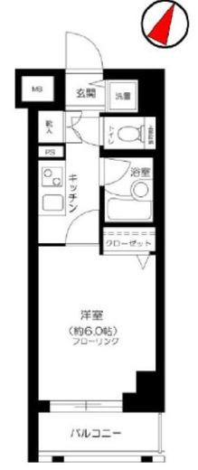 パレステュディオ六本木EAST2 14階 間取り図