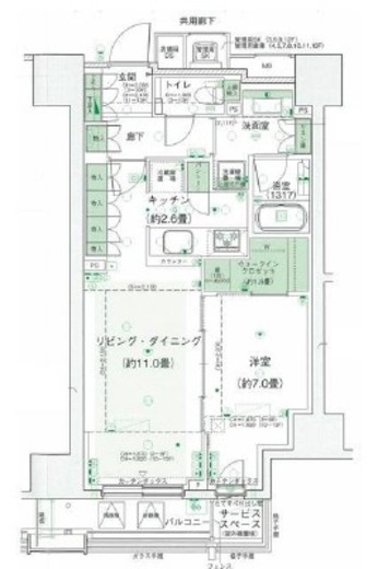 パークホームズ横濱関内 11階 間取り図
