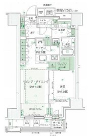 パークホームズ横濱関内 11階 間取り図