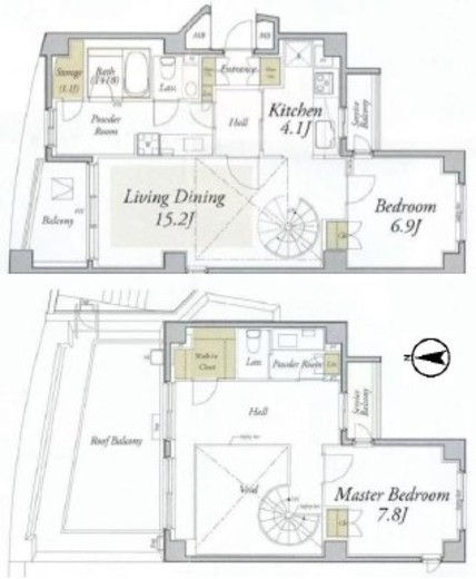 御殿山ハウス 5階 間取り図