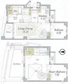 御殿山ハウス 5階 間取り図