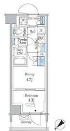 パークアクシス品川南大井パークフロント 614 間取り図