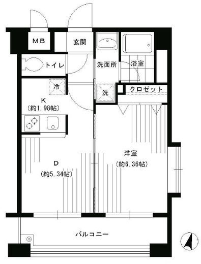 パークヒル三ツ沢 401 間取り図