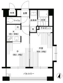 パークヒル三ツ沢 401 間取り図