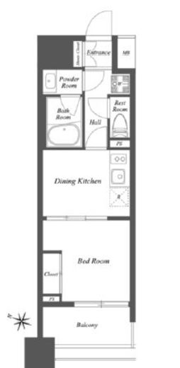 ブランシエスタ雑司が谷 202 間取り図