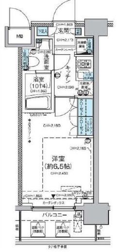 レジディア蒲田5 203 間取り図