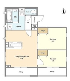 テラス高輪ざくろ坂 202 間取り図