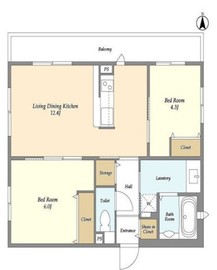 テラス高輪ざくろ坂 301 間取り図