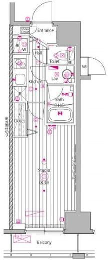 ガーラ・ステーション横濱関内 7階 間取り図