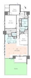 レーベン横浜山手 ONE WARD COURT 5階 間取り図