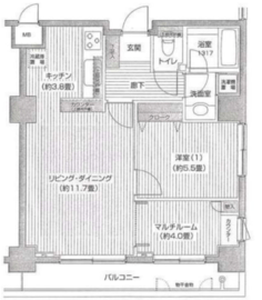 ランドステージお茶の水 4階 間取り図