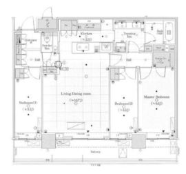 パークタワー西新宿 40階 間取り図