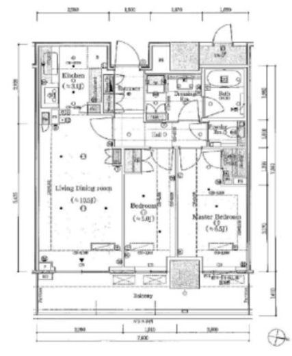 パークタワー西新宿 27階 間取り図