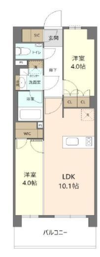 パレステージ横浜十日市場 3階 間取り図