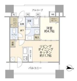 イニシア新川崎 2階 間取り図