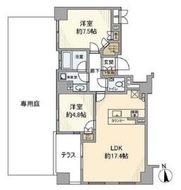 パークハウス高輪プラテア 1階 間取り図
