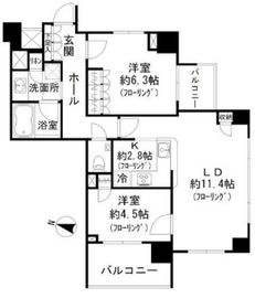 クオリア南麻布 4階 間取り図