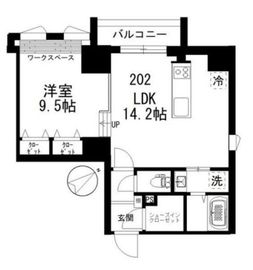 カスガ ディアコート赤坂 202 間取り図