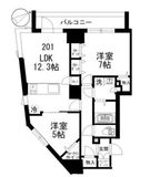 カスガ ディアコート赤坂 201 間取り図