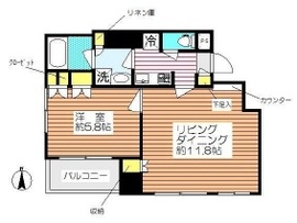 グラーサ西麻布 6階 間取り図