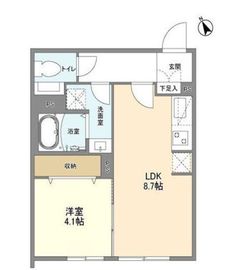 ウェルスクエア二子玉川 101 間取り図