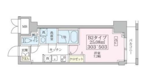 スカイコートリュクス元住吉 3階 間取り図