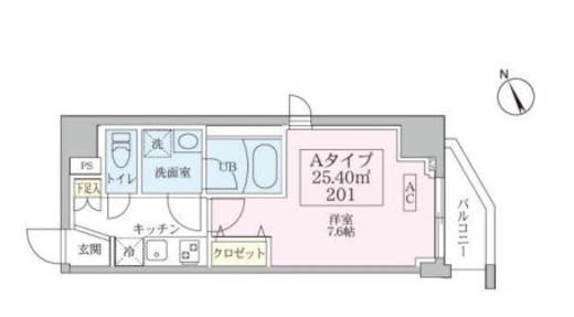 スカイコートリュクス元住吉 2階 間取り図