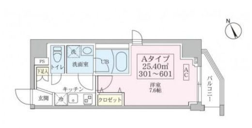 スカイコートリュクス元住吉 5階 間取り図