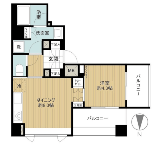 ブリリア中野 6階 間取り図