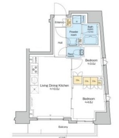 プラウドフラット日本橋大伝馬町 303 間取り図