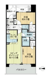 ライオンズマンション東駒形親水公園 3階 間取り図