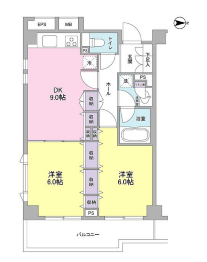 リバーレ蒲田仲六郷 101 間取り図