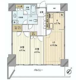 カテリーナ三田タワースイート ウエストアーク 20階 間取り図