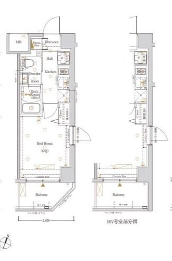 Log横浜伊勢町 (ログ横浜伊勢町) 1階 間取り図