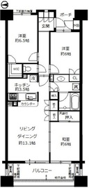 パークハウス三鷹連雀通り 8階 間取り図