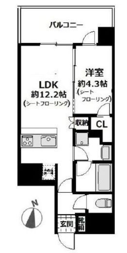 Portside Urban Residence (ポートサイドアーバンレジデンス) 702 間取り図
