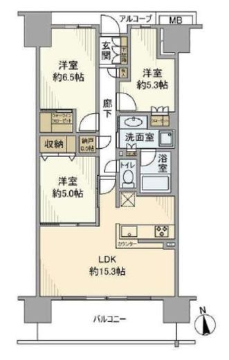 エアヒルズ藤沢 8階 間取り図