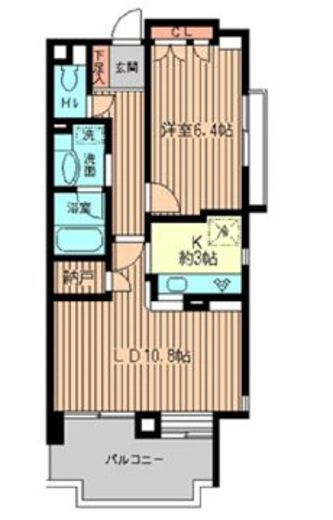 クラージュKAMAKURAYA 401 間取り図