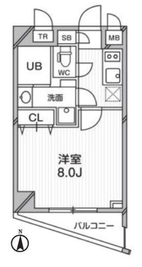 プライマル武蔵関 406 間取り図