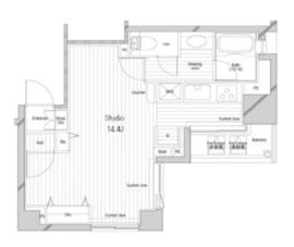 コンフォリア二番町 1403 間取り図