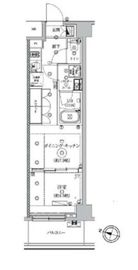 クリアルプレミア明大前 406 間取り図