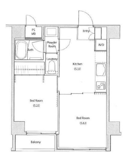 ソサエティ荏原中延 604 間取り図