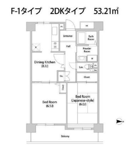 コーポレート連雀1号棟 308 間取り図