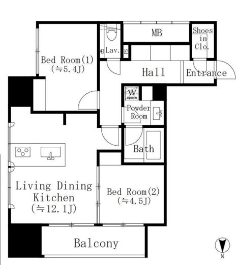 錦町トラッドスクエア 1506 間取り図