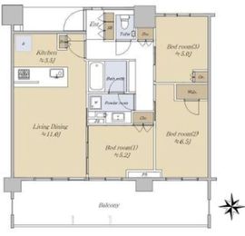 シティテラス杉並方南町 8階 間取り図
