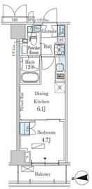 パークアクシス新宿西落合 204 間取り図