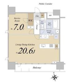 ピアース渋谷 1階 間取り図