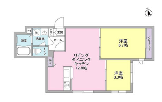 プレジオ桜丘 302 間取り図